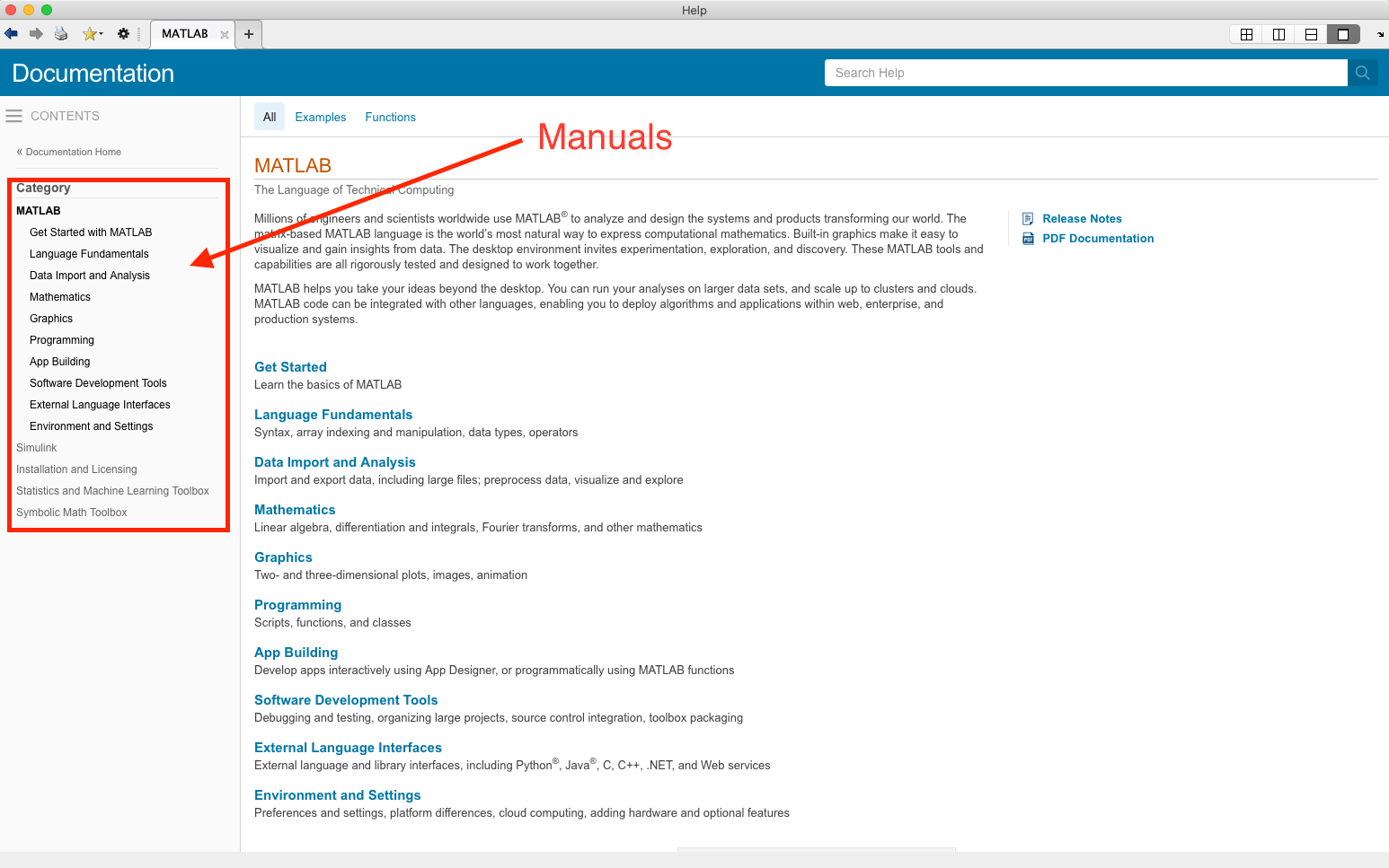 MATLAB Manuals